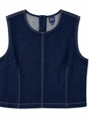 GAP Indigo Denim Boxy Crop Shell Size 20